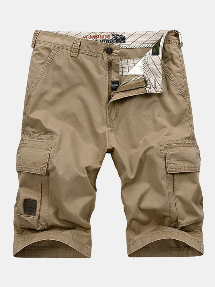 Summer mens 30-44 size multi pocket cargo shorts fifth breathable loose ...
