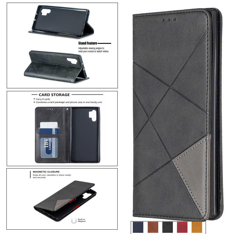 Bakeey Geometric business Magnetic Buckle Holster Flip Stand Protective Case For Xiaomi Note 10/ Xiaomi CC9 Pro Non-orig