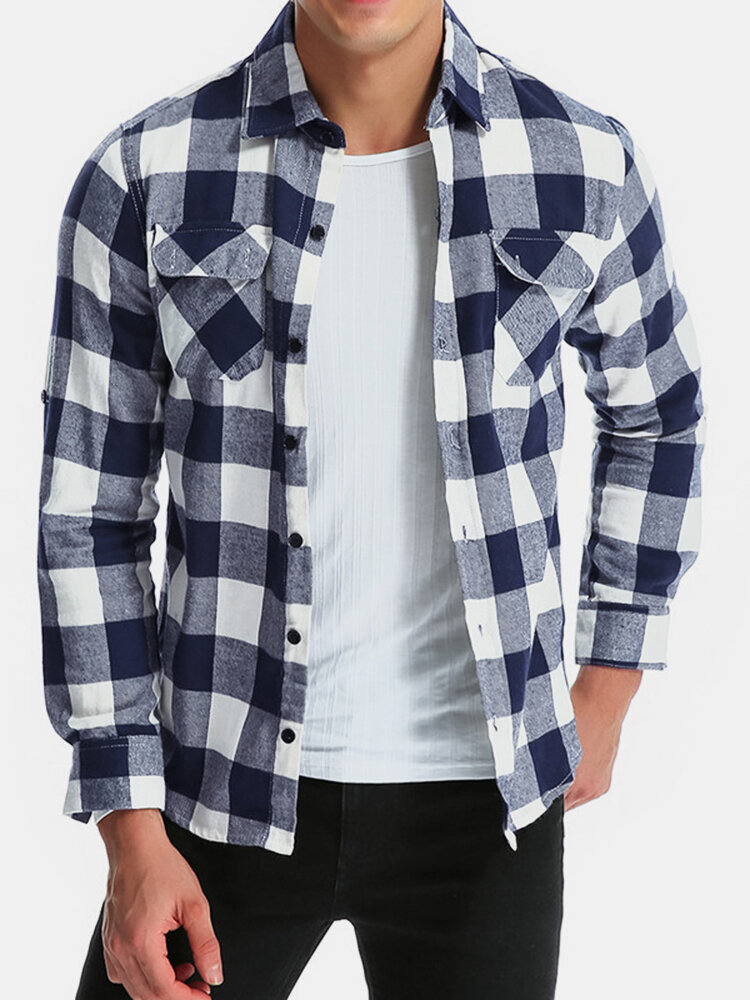 Plaid Fit Button-shirts voor heren