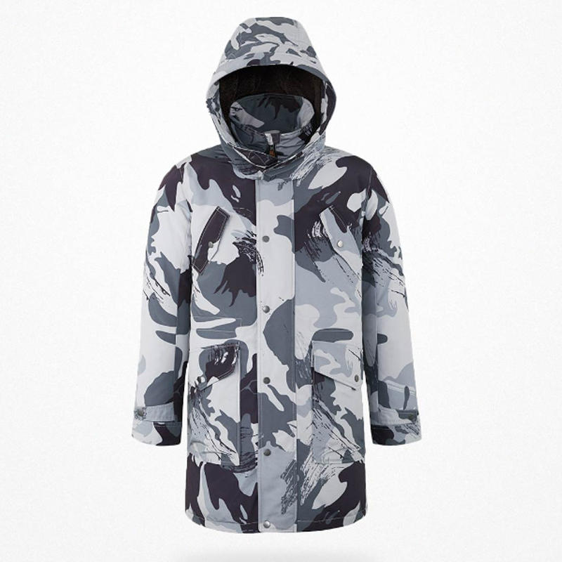 [FROM] MITOWNLIFE Snow Long Section Camouflage Daunenjacke Winter Warm Breathable Coat