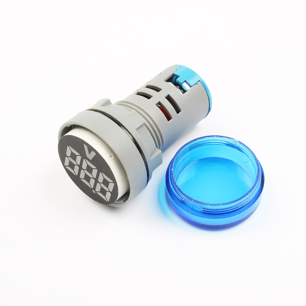 3pcs Blue LED 22mm DC Voltage Measuring Instrument Mini Voltagemeter DC6~100V AD101-22VM Indicator Voltmeter