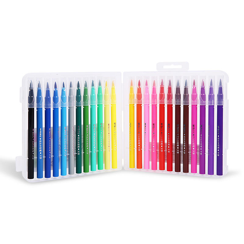 

M&G 12/18/24 Colors Watercolor Pen Set Soft Brush Manga Marker Pen Set Drawing Colored Pens for Sketch Art Supplies Gift