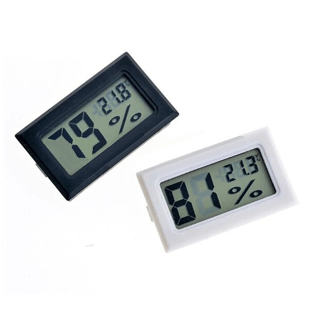 Bakeey Gauge Temperatuurmeter Monitor Mini Zwarte Thermometer Vochtigheid LCD Hygrometer voor Smart 