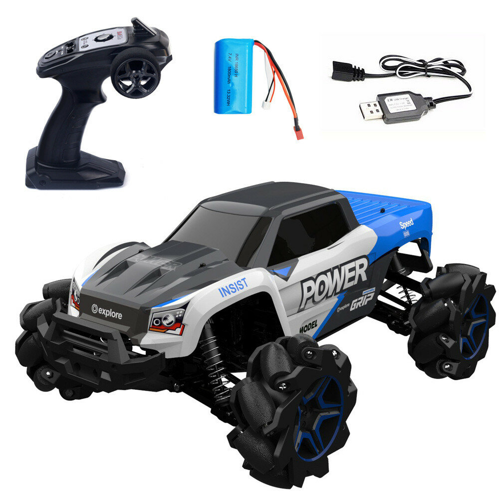 

RBRC RB1277A 1/12 Drift RC Car with Mecanum Wheels 2.4G 4WD 4CH High Speed 35km/h Electric Full Proportional RC Model To