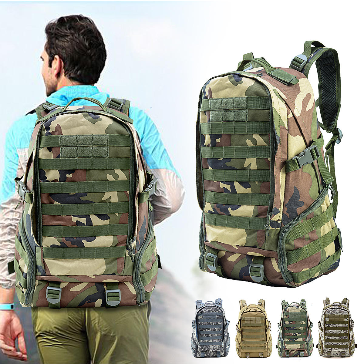 27L Molle impermeabile tattico militare tattico Borsa Sling Backpack Travel Assault Borsa