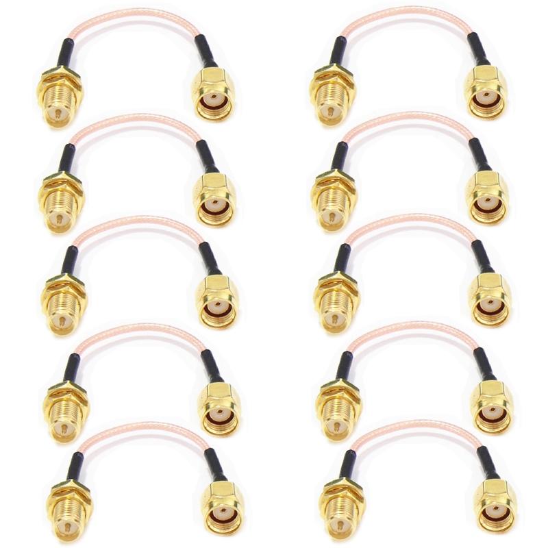 10pcs 120mm Low Loss Antenna Extension Cord Wire Fixed Base RP-SMA For RC Drone