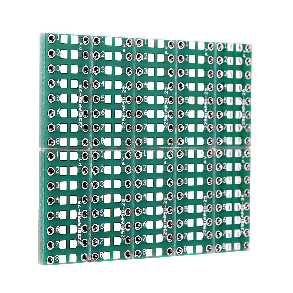 

10PCS SMT DIP Adapter Converter 0805 0603 0402 Capacitor Resistor LED Pinboard FR4 PCB Board 2.54mm Pitch SMD SMT Turn T