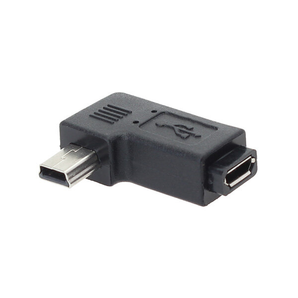 Mini USB Mann zum Mikro USB weiblichen Adapter schwarz