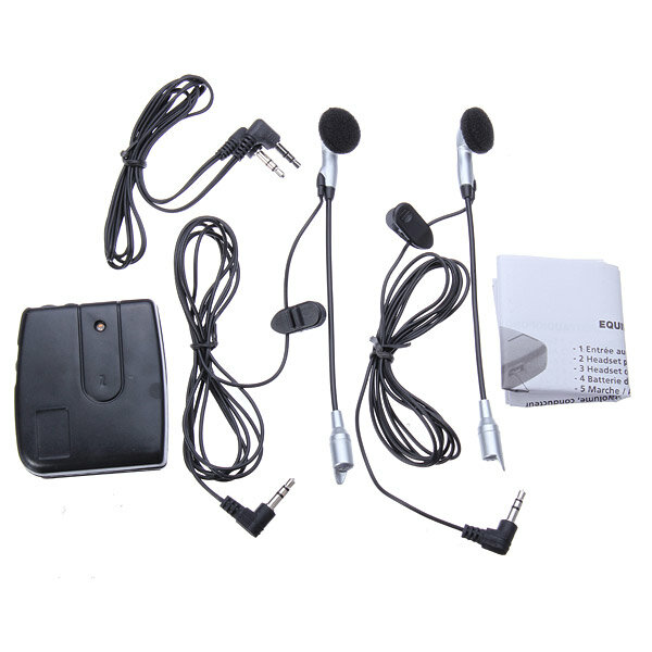 Motorhelm Helm Intercom Set 2 Hoofdtelefoons MP3 Ingang