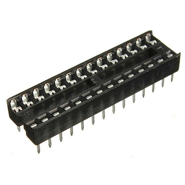 

5pcs 2.54mm 28 Pins IC Socket Wide DIP Sockets Adaptor Solder Type