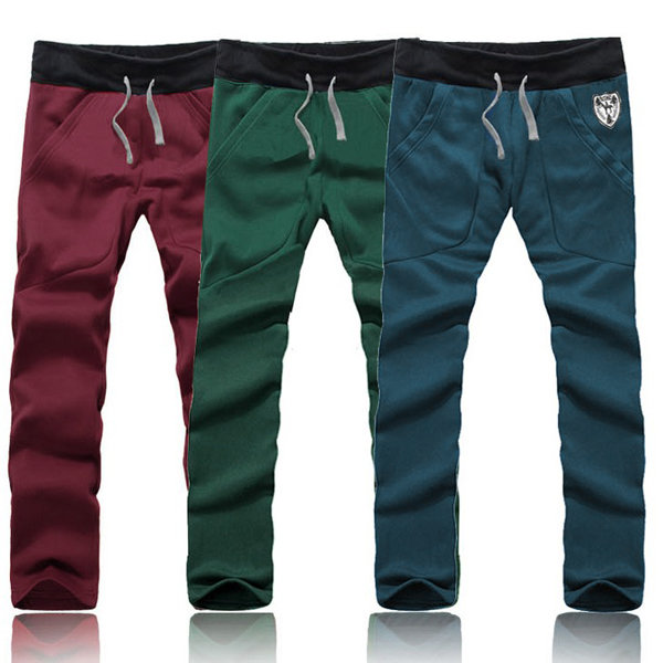 Men's Drawstring Solid Color Casual Sports Pants Trousers - US$15.25 ...