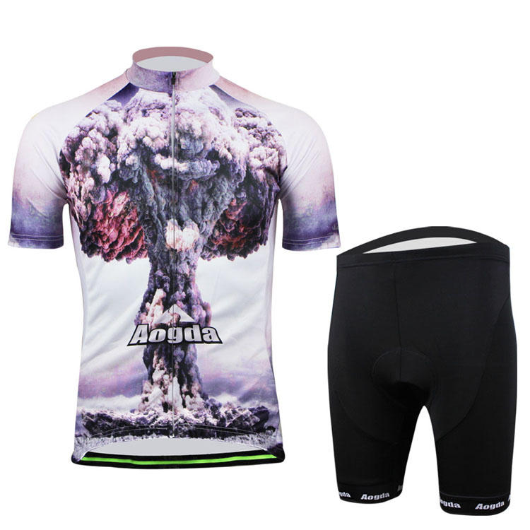 サイクリングスーツ自転車バイクウェアメンズシャツとショーツアトミック