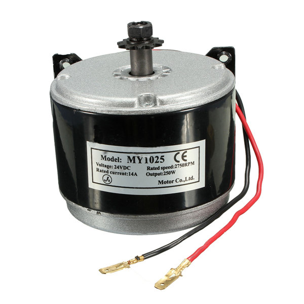 DC 24V Electric Motor Brushed 250W 2750RPM 2-Wired Chain For E-Bike Scooter