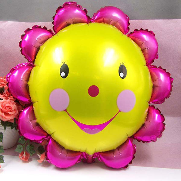 23 inch aluminiumfolie zonnebloem ballon lachende gezicht ballonnen verjaardag partij decoratie