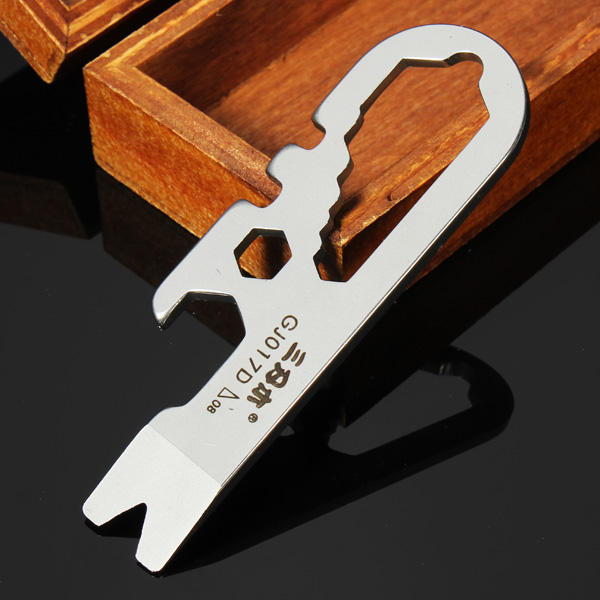 Sanrenmu GJ017D Mini Multi Tools Kit Nail Puller Sleutelhanger Opener Sleutelhanger