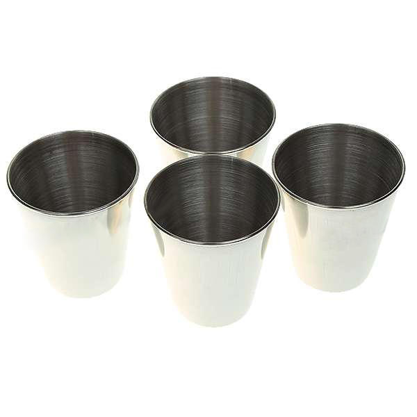 Portable Outdoor Aluminum Alloy Wine Cup Set with Pouch