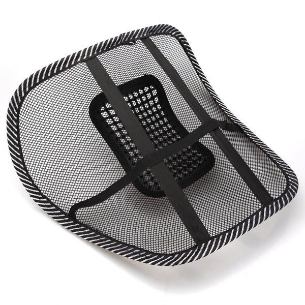 Car seat chair massage back lumbar support mesh ventilate cushion pad ...