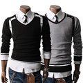 Mens Casual Slim Knit V-neck Pullover Sweater - US$17.59 sold out ...