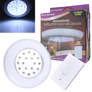Battery Operated Wireless Led Night, Wireless Ceiling Wall Light With Remote Control Switch