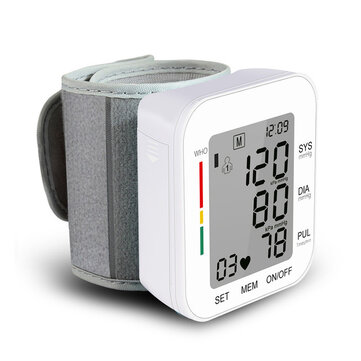 Electric Digital High Precision Blood Pressure Monitor Pulse Heart Beat Rate Meter Device Medical Equipment Tonometer BP Mini Sphygmomanometer