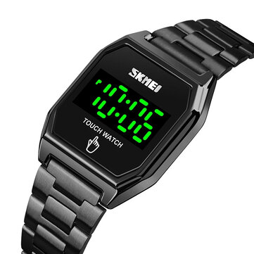 SKMEI 1679 Fashion LED Display Luminous Smart Touch 30M Waterproof Stainless Steel Strap Digital Watch