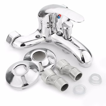 Chrome Bathroom Mixer Faucet Tap, Bathtub Hot And Cold Faucets