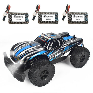 Eachine EAT08 1/14 Three Battery RC Car RTR Vehicle 2.4G Remote Control LED Lights Off Road Crawler Great Gifts Boys Kids Adults