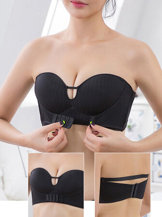 Wireless Front Closure Solid Color Seamless Beauty Comfort Bandeau Strapless  Bra Sale - Banggood USA Mobile sold out-arrival notice