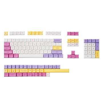 136 Keys Ice Cream Keycap Set PBT Sublimation XDA Profile English/Japanese Custom Keycaps for Mechanical Keyboard