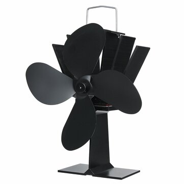 Loskii YL-603 4 Blades Fireplace Fan Stove Fan Heated Fan Heat Powered Eco Fan