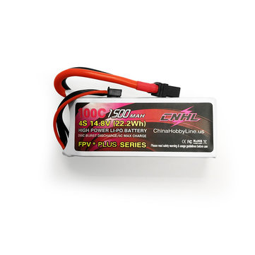 CNHL G+PLUS 14.8V 1500mAh 4S 100C Lipo Battery XT60U Plug for RC Drone FPV Racing