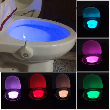 8 Colors Human Motion Sensor Automatic Seats LED Light Toilet Bowl Bathroom Lamp 