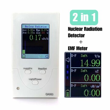 2in1 Nuclear Radiation Detector Electromagnetic Radiometer Radiation Dosimeter Geiger Counter Personals Dosimeter X-ray Beta Gamma Iodine 131 Detector
