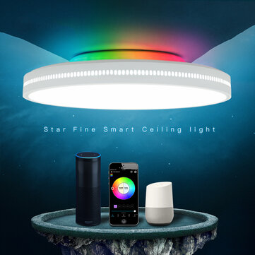 Offdarks Ac200 240v 60w 400mm Ceiling Lamp Bedroom Kitchen Led Light Rgb Dimming App Wifi Control Banggood Com - Led Kitchen Ceiling Lights Dimmable