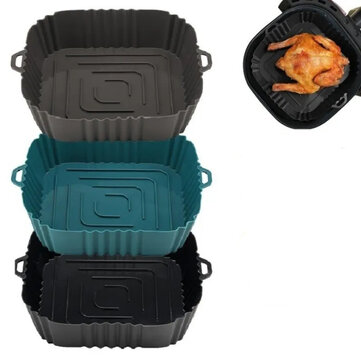 1PC Baking Tray Silicone Tray for Air Fryer Oven Fried Chicken Pizza Mat Oilless Silicone Pan Air Fryer Accessories
