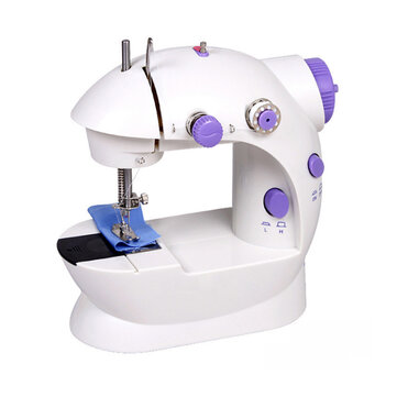 19% OFF for Portable Mini Desktop Sewing Machine Double Speed Automatic Thread with Light