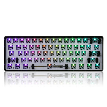 (CZ)Geek Customized GK61 Hot Swappable 60% RGB Keyboard Customized Kit PCB Mounting Plate Case