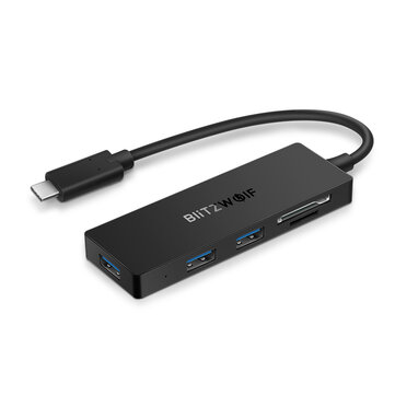 BlitzWolf® BW-TH4 5-in-1 Type-C to 3-Port USB 3.0 SD TF Card Reader Data Hub