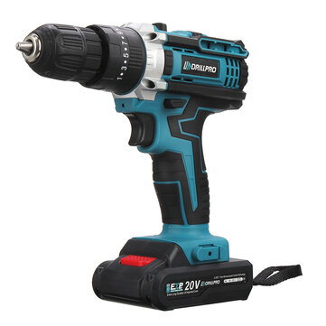 Drillpro 220V 20V 1450RPM 3 Gears 28N.m Electric Drill with Impact Function