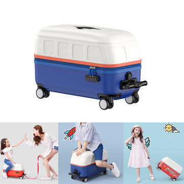 Xiaomi 20inch 30L Children Suitcase Draw-bar Trolley Luggage Sit To Ride Carry-on Case Outdoor Travel - Red