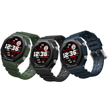 Zeblaze Ares 2 1.09" Full Touch Screen Heart Rate Blood Pressure SpO2 Monitor 300+ Watch Faces 45 Days Standby 3-Proof Outdoor Smart Watch