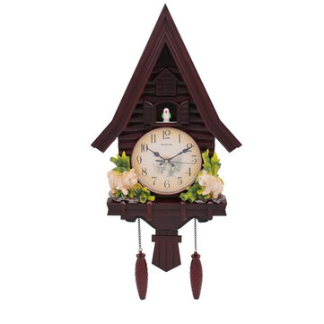GAOJIN Clock Cuckoo,Natural Bird Voices Or Cuckoo Call with Cute Bird Home Decoration Simple Natural Design Wall Art Home Living Room Kitchen Office Decoration,Blue