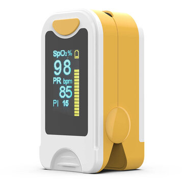 PRO－M130 Household Portabl LED Fingertip Pulse Oximeter SPO2 PR＋MISE Pulse Oximeter Blood Oxygen Monitor － Yellow