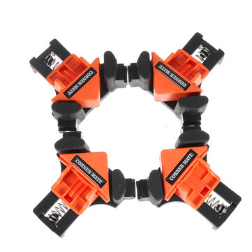 2PCS L Shape Corner Clamps 90 Degree Right Angle Positioning Framing Holder Woodworking Fixing Tool High Strength Plastic 9.59.5cm Wal front