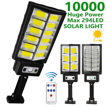 10000MAH COB LED Solar Spotlights PIR Motion Sensor Solar Wall Lamp Outdoor Waterproof Solar Powered Sunlight for Garden Decoration