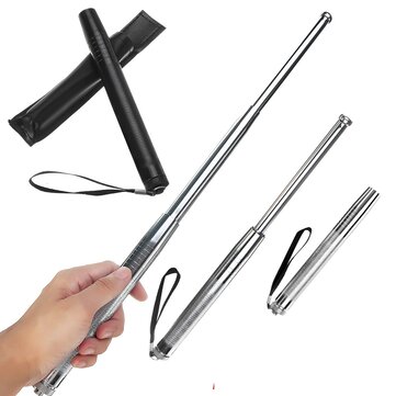 Telescopic Steel Stick Rod Safe Walking Security Emergency Portable 3 Sections 