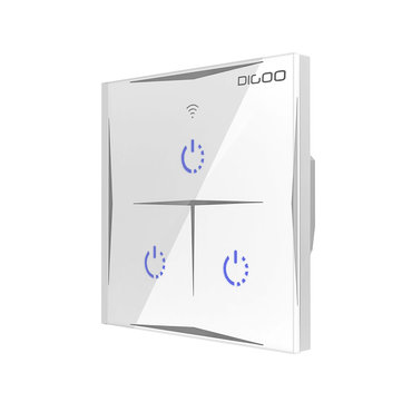 DIGOO DG-S601 EU 1800W AC100V-240V Smart WIFI Wall Touch Switch z EU za $13.49 / ~53zł