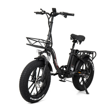 LAOTIE FL75 7S 750W 48V 15Ah 20x4.0in Fat Tire Folding Electric Moped Bicycle 70-110km Mileage 200KG Max Load Electric Bike
