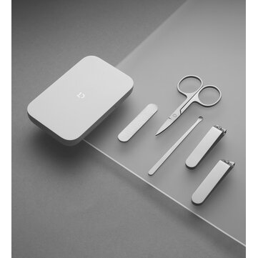 XIAOMI Mijia 5Pcs Portable Fingernail Toenail Manicure Pedicure Magnetic Absorption Stainless Steel Nail Clipper Set