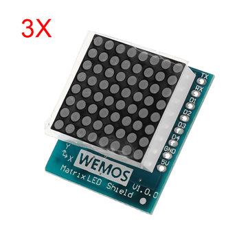 3Pcs Wemos® Matrix LED Shield V1.0.0 For WEMOS D1 Mini